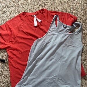 Oiselle fly way boxy tee and tank